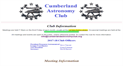 Desktop Screenshot of cumberlandastronomyclub.org