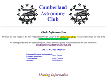Tablet Screenshot of cumberlandastronomyclub.org